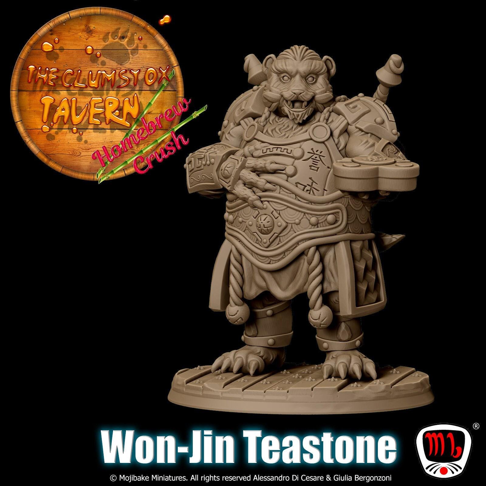 Panda Warrior | RPG Tabletop Compatible | 32mm,75mm Scales | All Tabletop RPG Compatible | Unpainted Figure