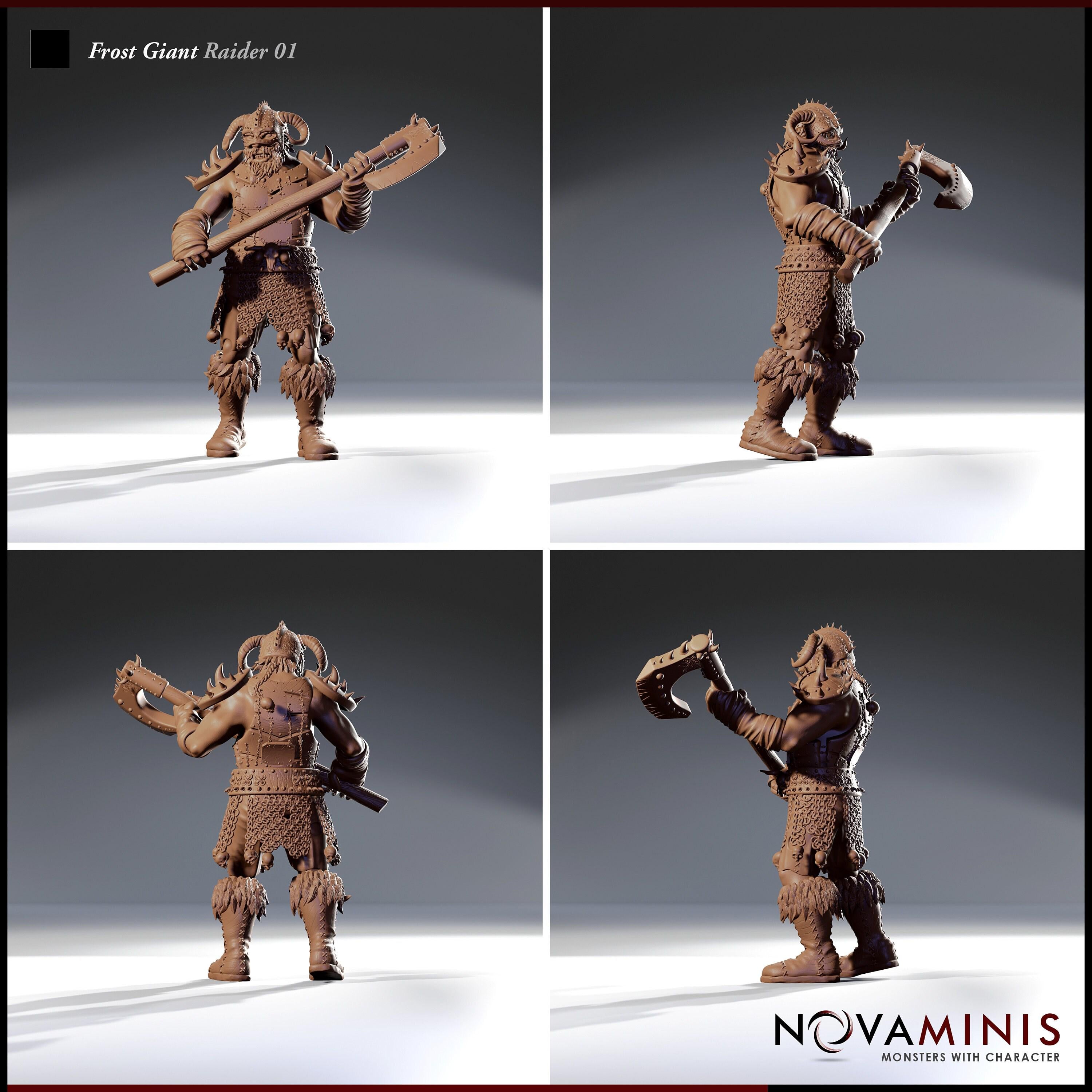 Frost Giant Raider | 32mm Scale | All Tabletop RPG Compatible | Unpainted Figure