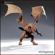 White Dragon | Dragons for Dungeon Crawls | 32mm Scale | All Tabletop RPG Compatible | Unpainted Figure