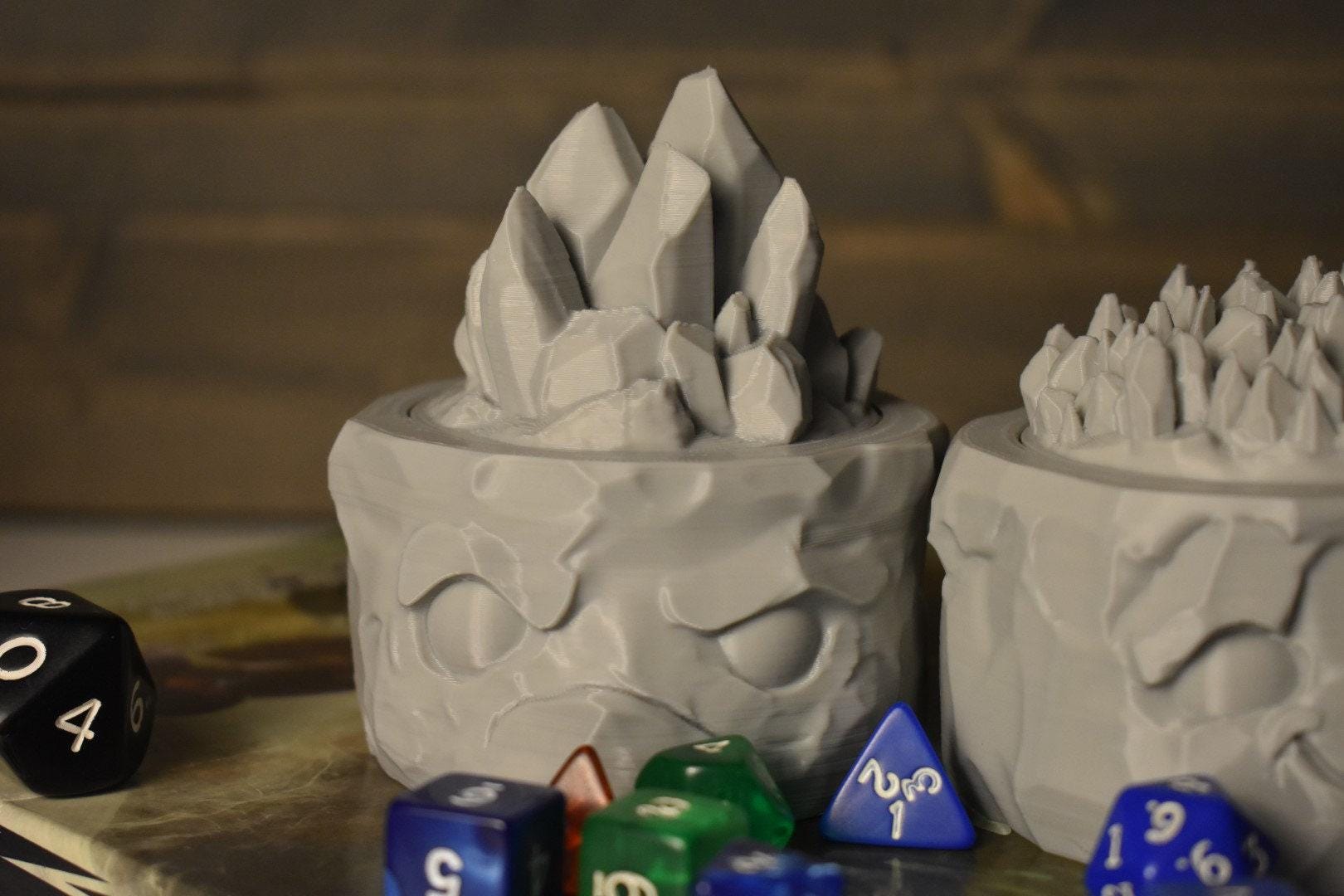 Golem Themed Dice, Token, Counter, Trinket Box USA Made • Handmade RPG Dice Box • Ars Moriendi Licensed • Dice Storage