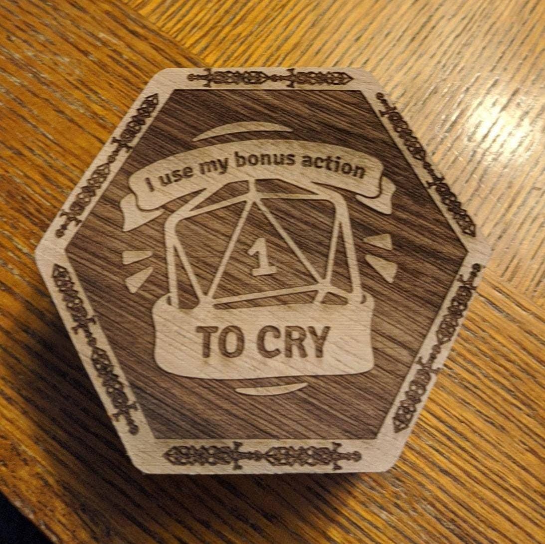 White Oak Laser Engraved Dice Box