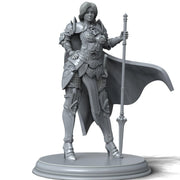 Tiana Paladin of Justice | RPG Tabletop Compatible | 32mm,75mm Scales | All Tabletop RPG Compatible |Unpainted Figure