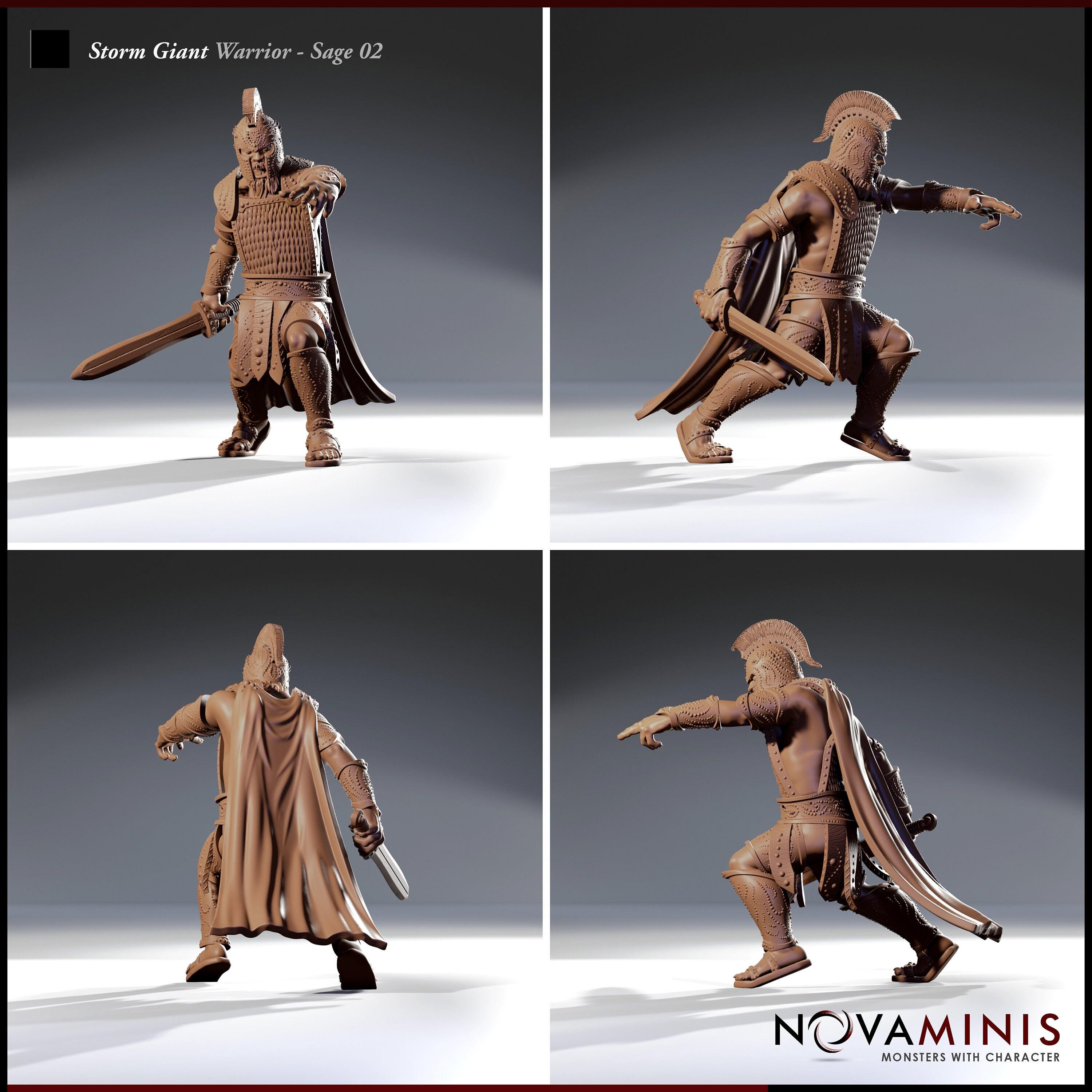 Starm Giant Warrior Sage | 32mm Scale | All Tabletop RPG Compatible | Unpainted Figure