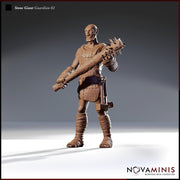 Stone Giant Guardian w/ Mace | 32mm Scale | All Tabletop RPG Compatible | Unpainted Figure