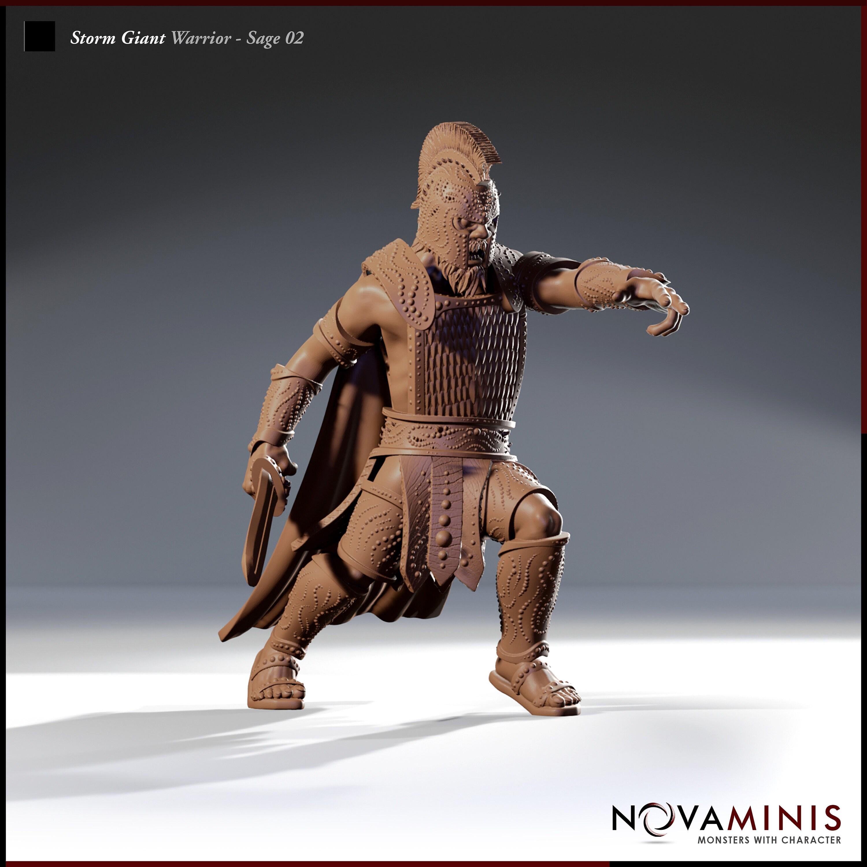 Starm Giant Warrior Sage | 32mm Scale | All Tabletop RPG Compatible | Unpainted Figure