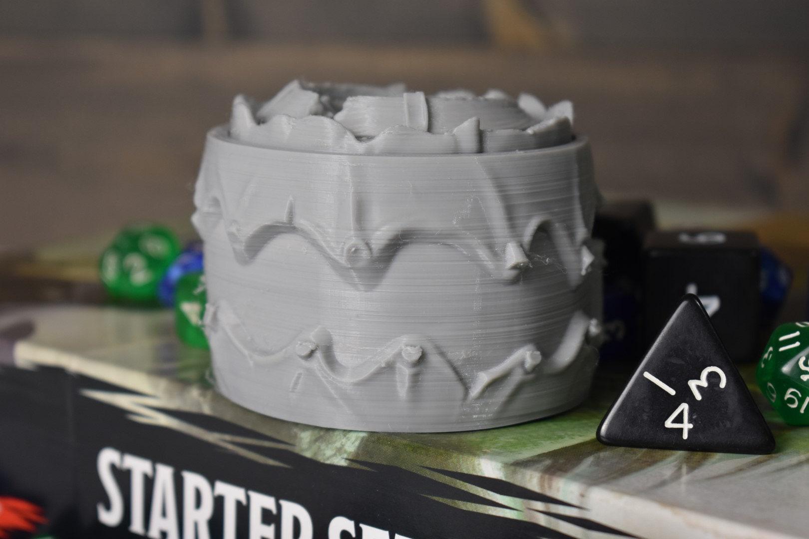 Barbarian themed Dice, Token, Counters or Trinket Box USA Made • Handmade RPG Dice Box • Ars Moriendi Licensed • Dice Storage