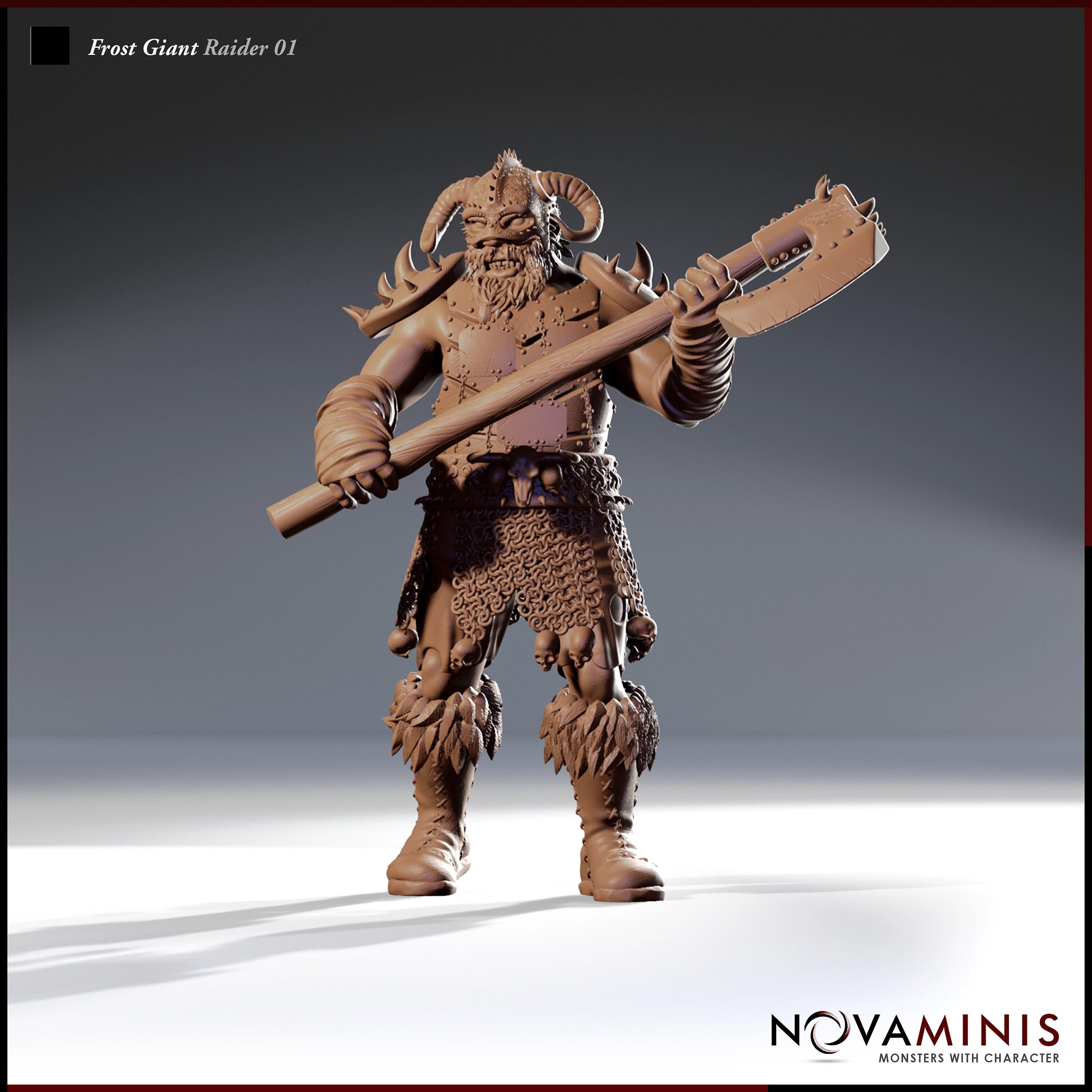 Frost Giant Raider | 32mm Scale | All Tabletop RPG Compatible | Unpainted Figure