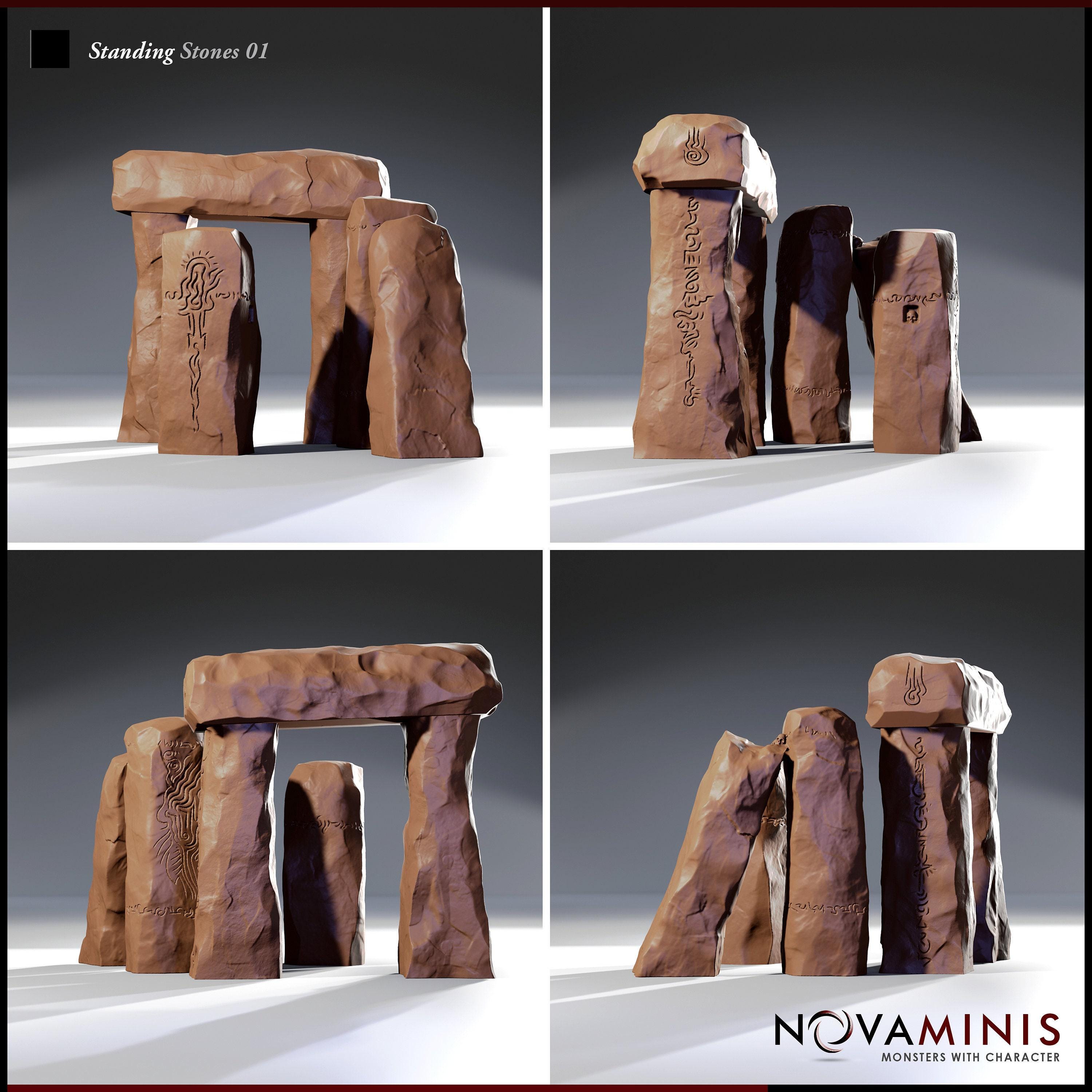 Standing Stone Set 1 | Dungeons and Dragons | 32mm Scale | All Tabletop RPG Compatible | Unpainted Figure