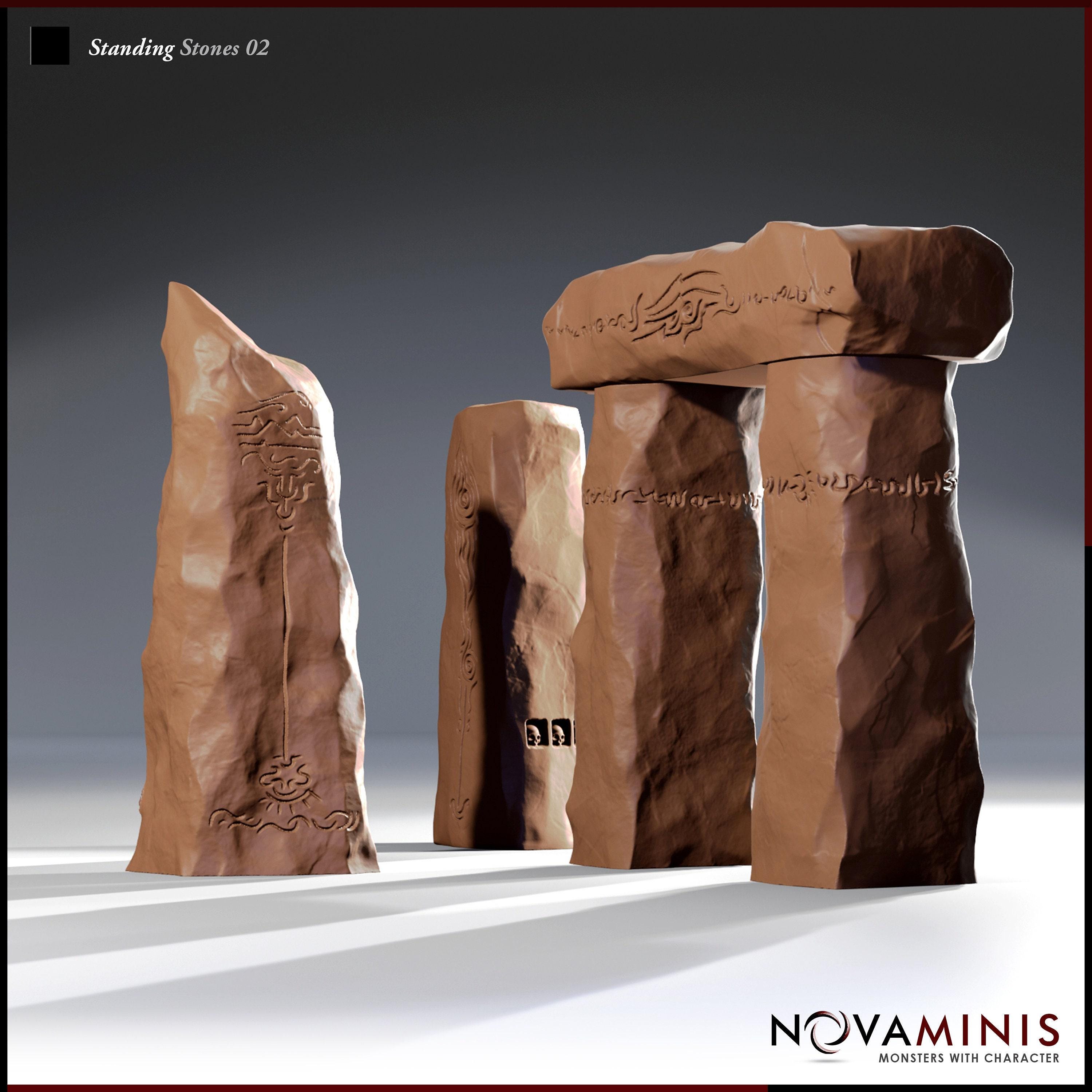 Standing Stone Set 2 | Dungeons and Dragons | 32mm Scale | All Tabletop RPG Compatible | Unpainted Figure