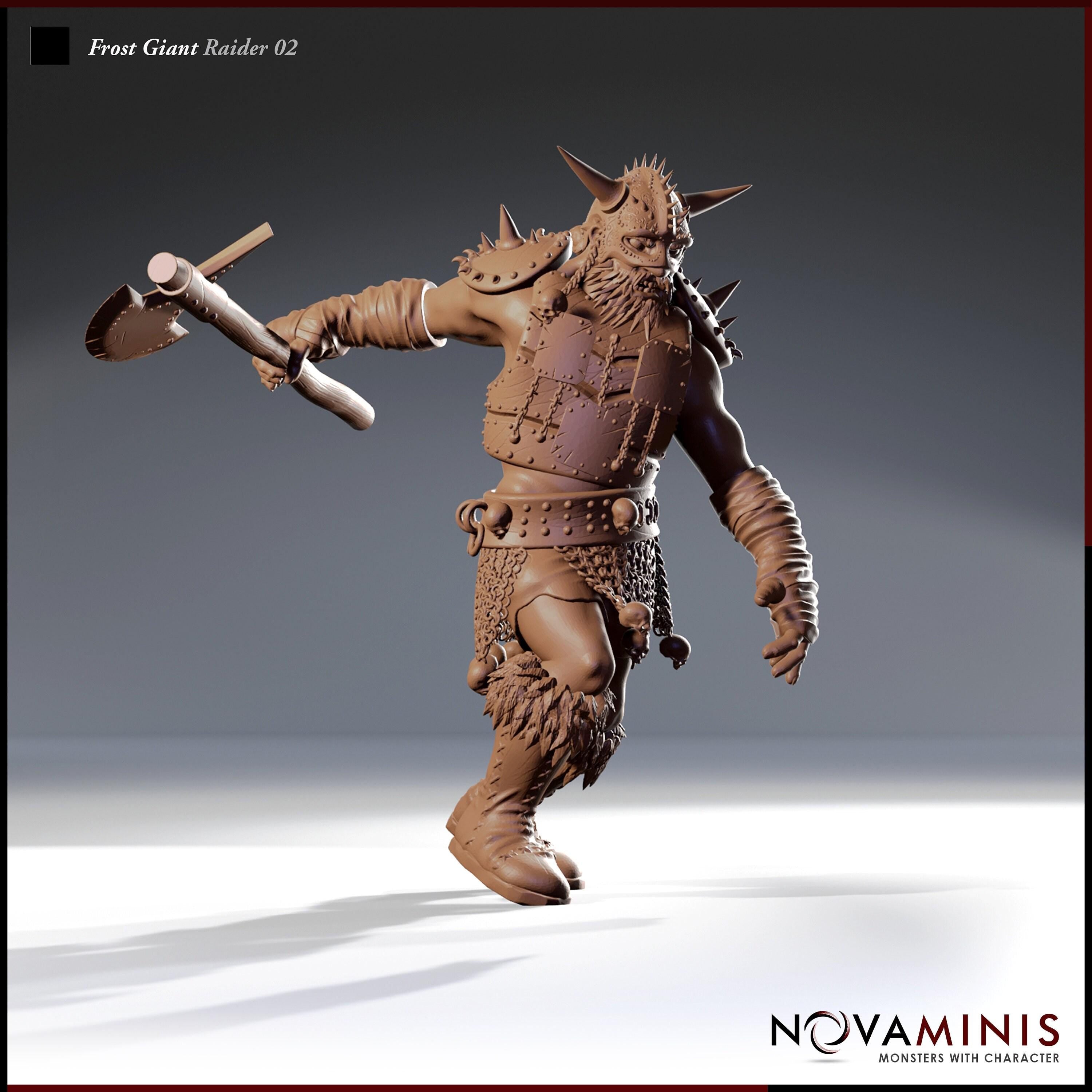 Frost Giant Raider | 32mm Scale | All Tabletop RPG Compatible | Unpainted Figure