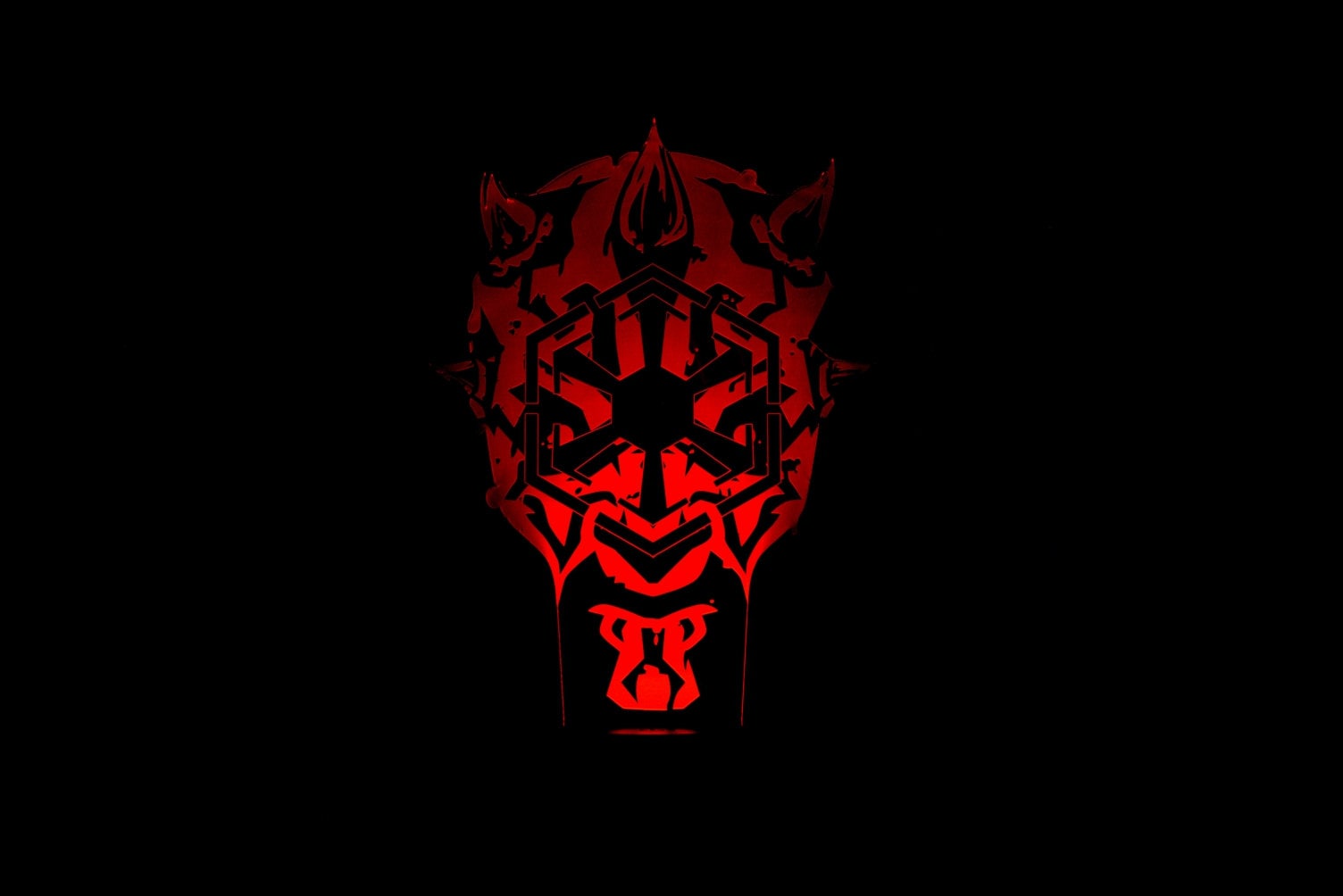 Darth Maul w/ Sith Symbol Inspired by Star Wars LED Lamp perfect as a gift for a Star Wars geek. Place in Man caves, bars, garages, desks.
