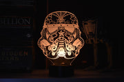 Candy Skull Stromtrooper LED sign perfect as a gift for Halloween. Place in Man caves, bars, garages, desks.