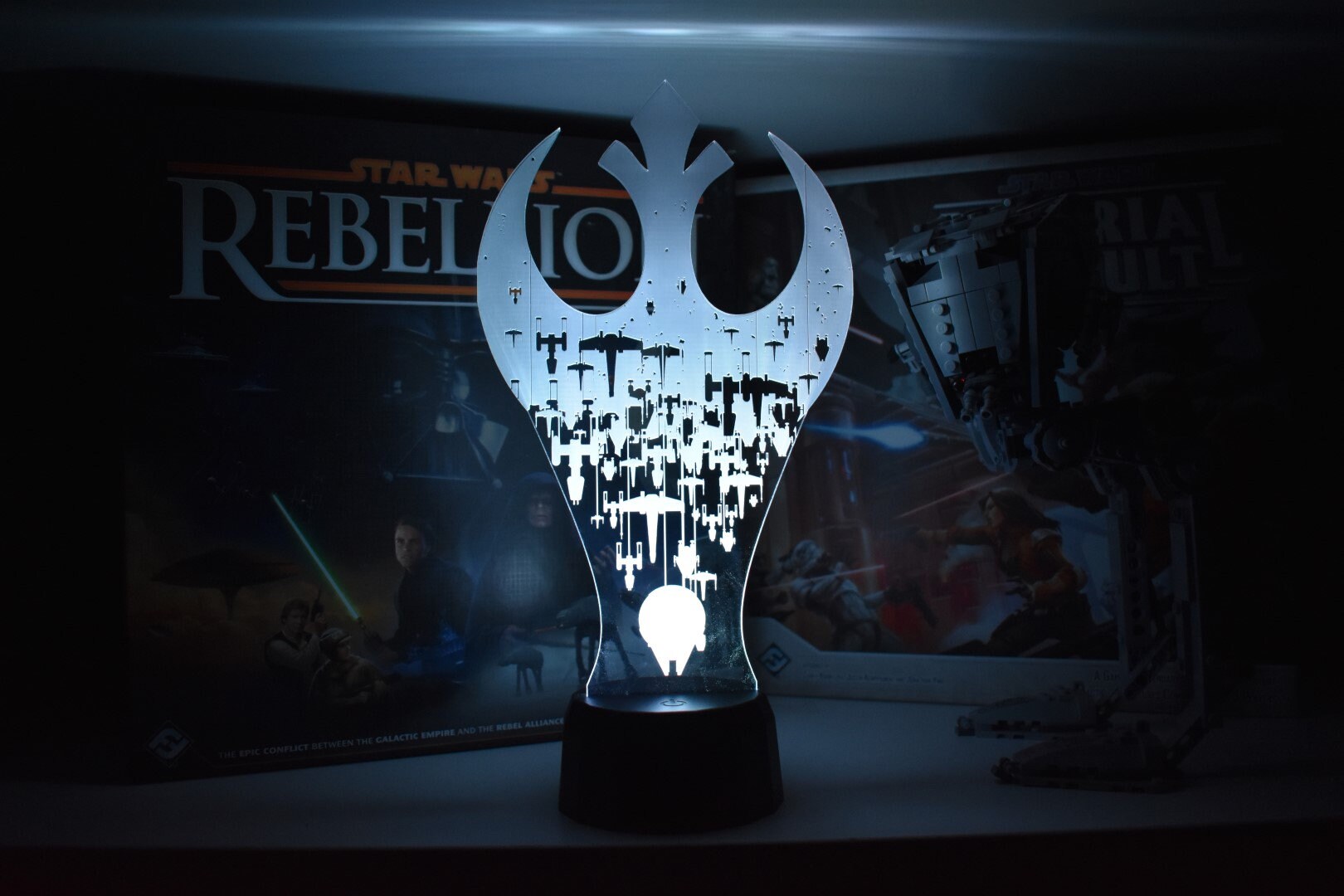 Rebel Ships LED sign perfect as a gift for you or your febel. Place in Man caves, bars, garages, desks.