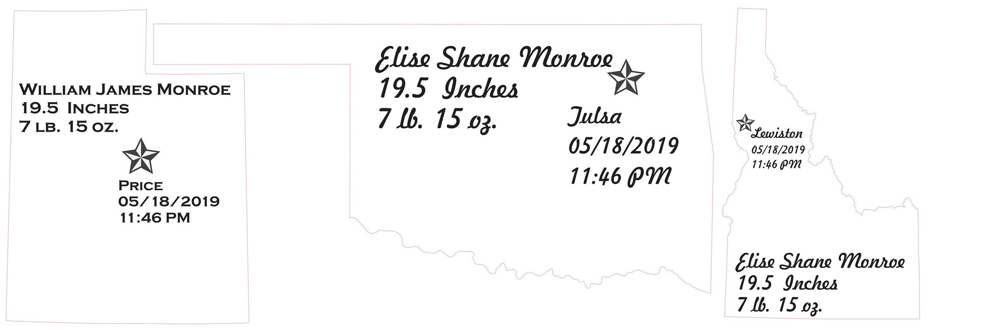 Custom Gift - Engraved State Plaque (Any state)