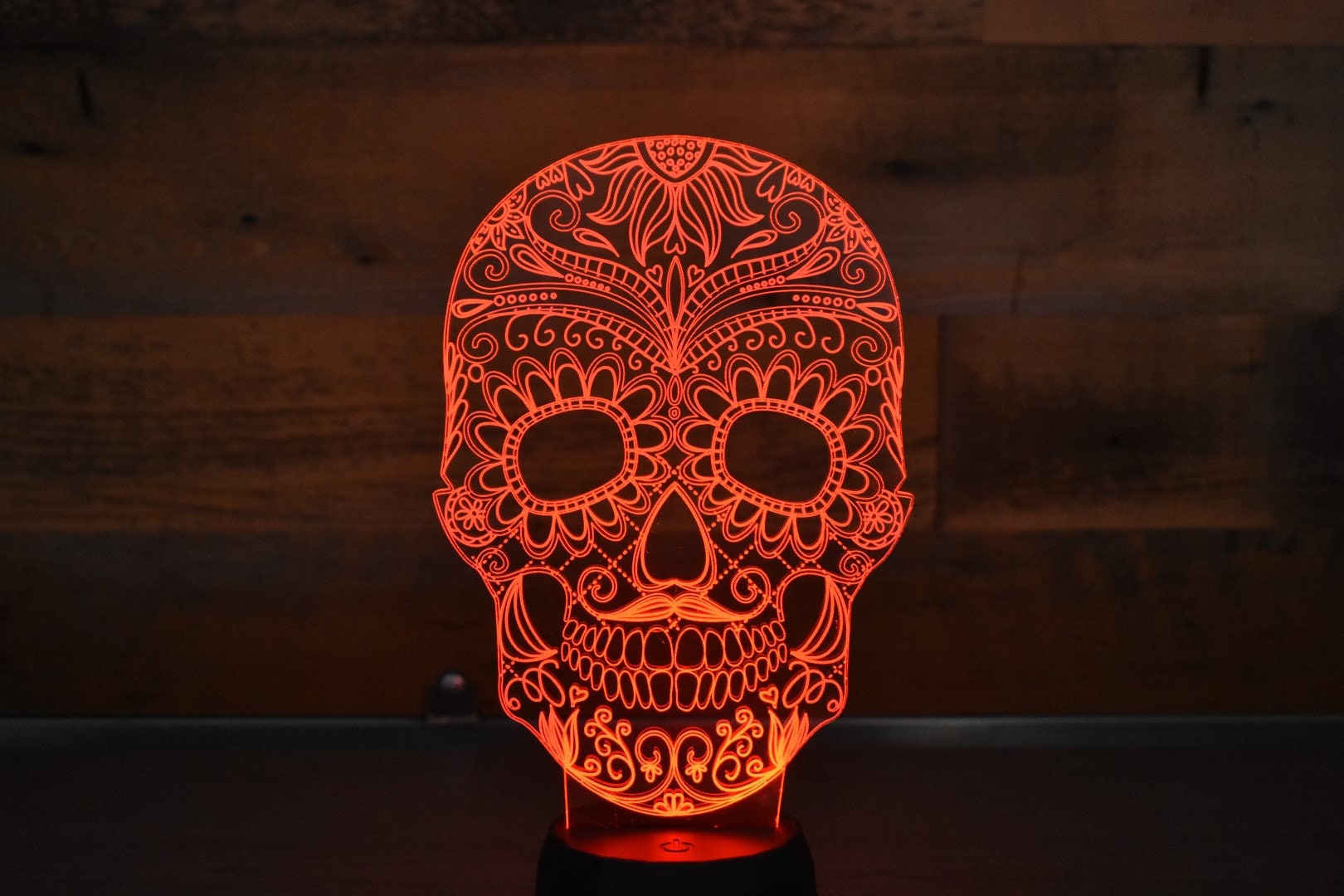 Personalized Sugar Skull LED sign perfect as a gift for a Halloween!!! Place in Man caves, bars, garages, desks or kids room.