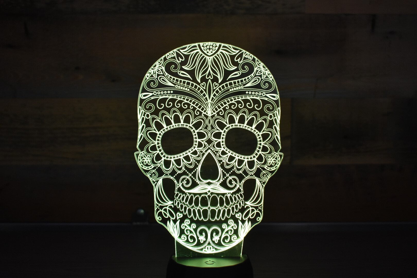 Personalized Sugar Skull LED sign perfect as a gift for a Halloween!!! Place in Man caves, bars, garages, desks or kids room.