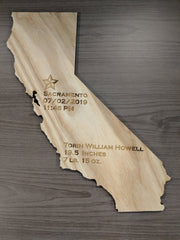 Custom Gift - Engraved State Plaque (Any state)