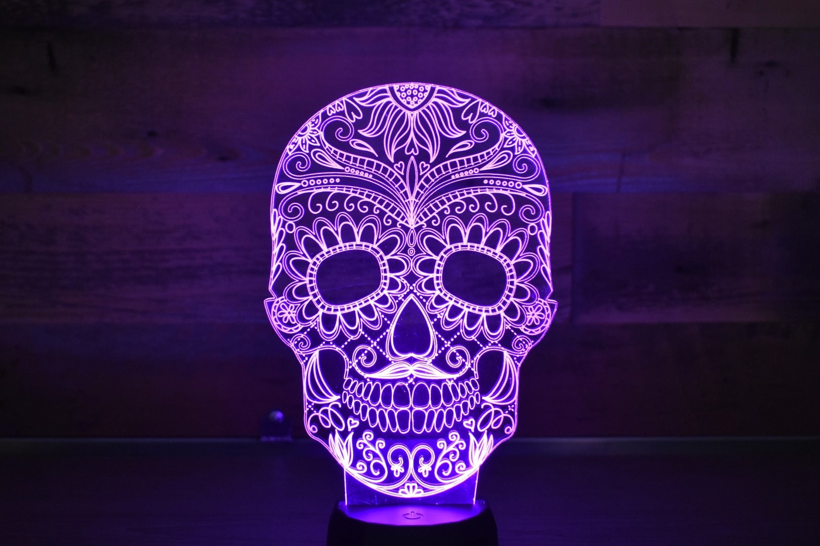 Personalized Sugar Skull LED sign perfect as a gift for a Halloween!!! Place in Man caves, bars, garages, desks or kids room.