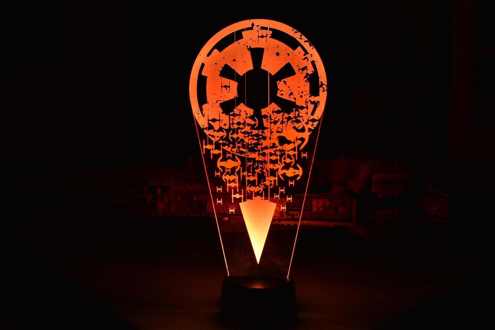 Star Wars Inspired Imperial Ships LED sign perfect as a gift for a Star Wars geeks. Place in Man caves, bars, garages, desks, bed room.