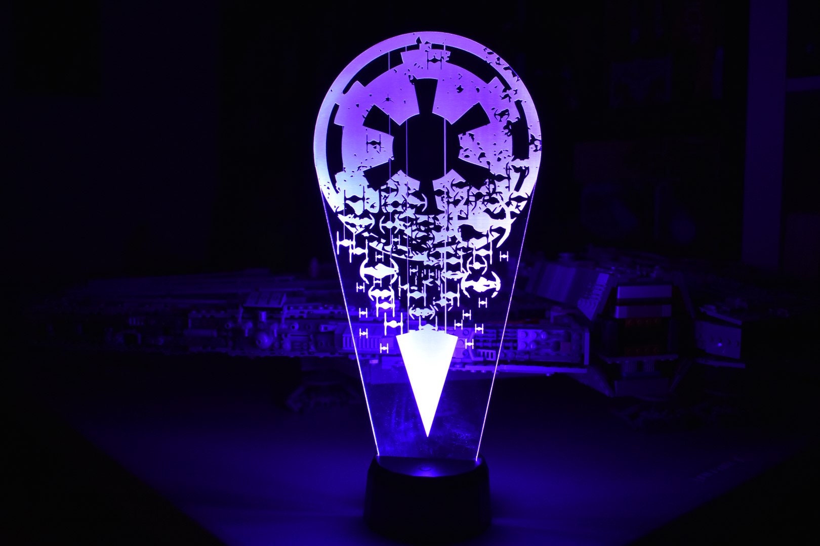 Star Wars Inspired Imperial Ships LED sign perfect as a gift for a Star Wars geeks. Place in Man caves, bars, garages, desks, bed room.