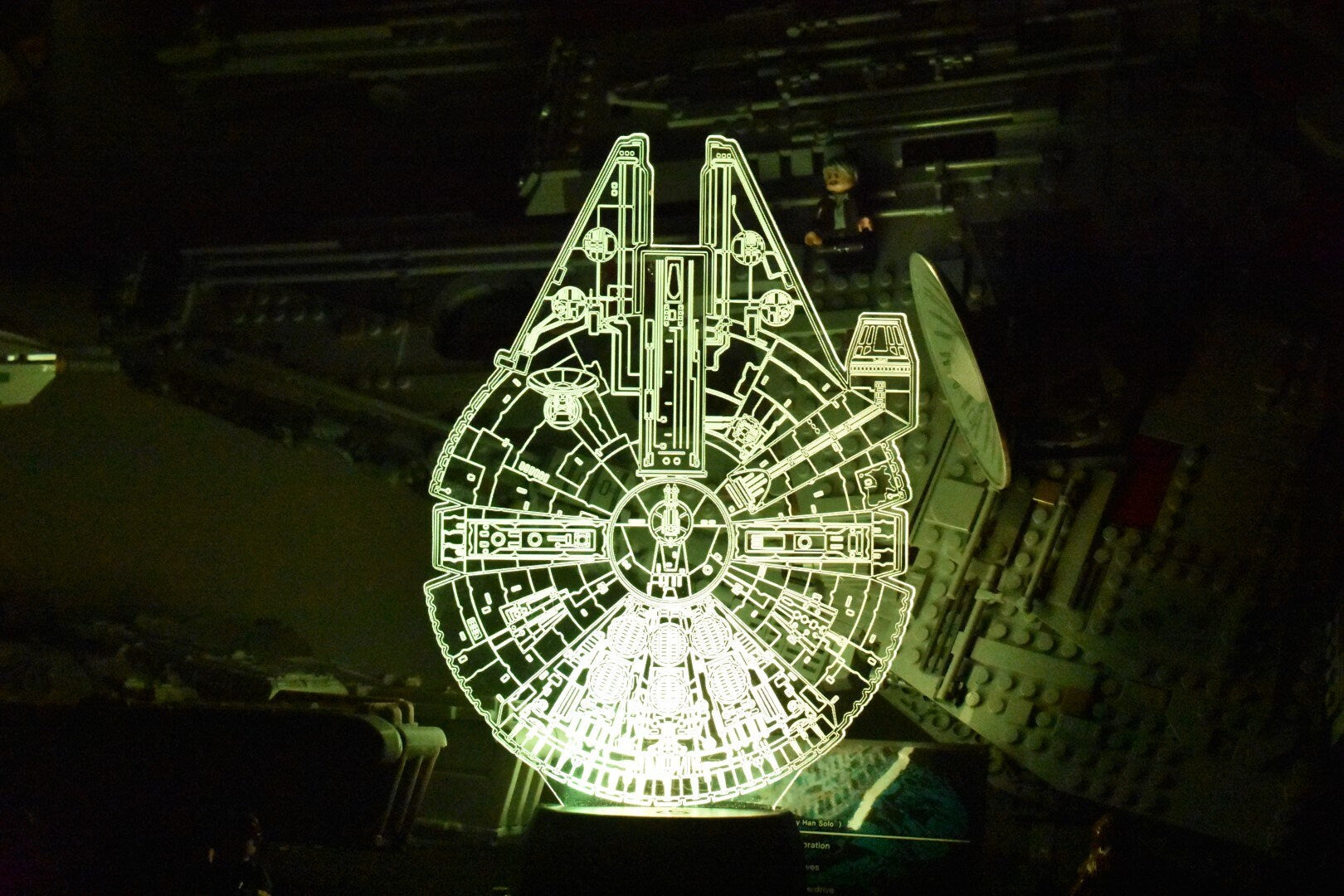 Millennium Falcon LED sign perfect as a gift for your chewy. Place in Man caves, bars, garages, desks.