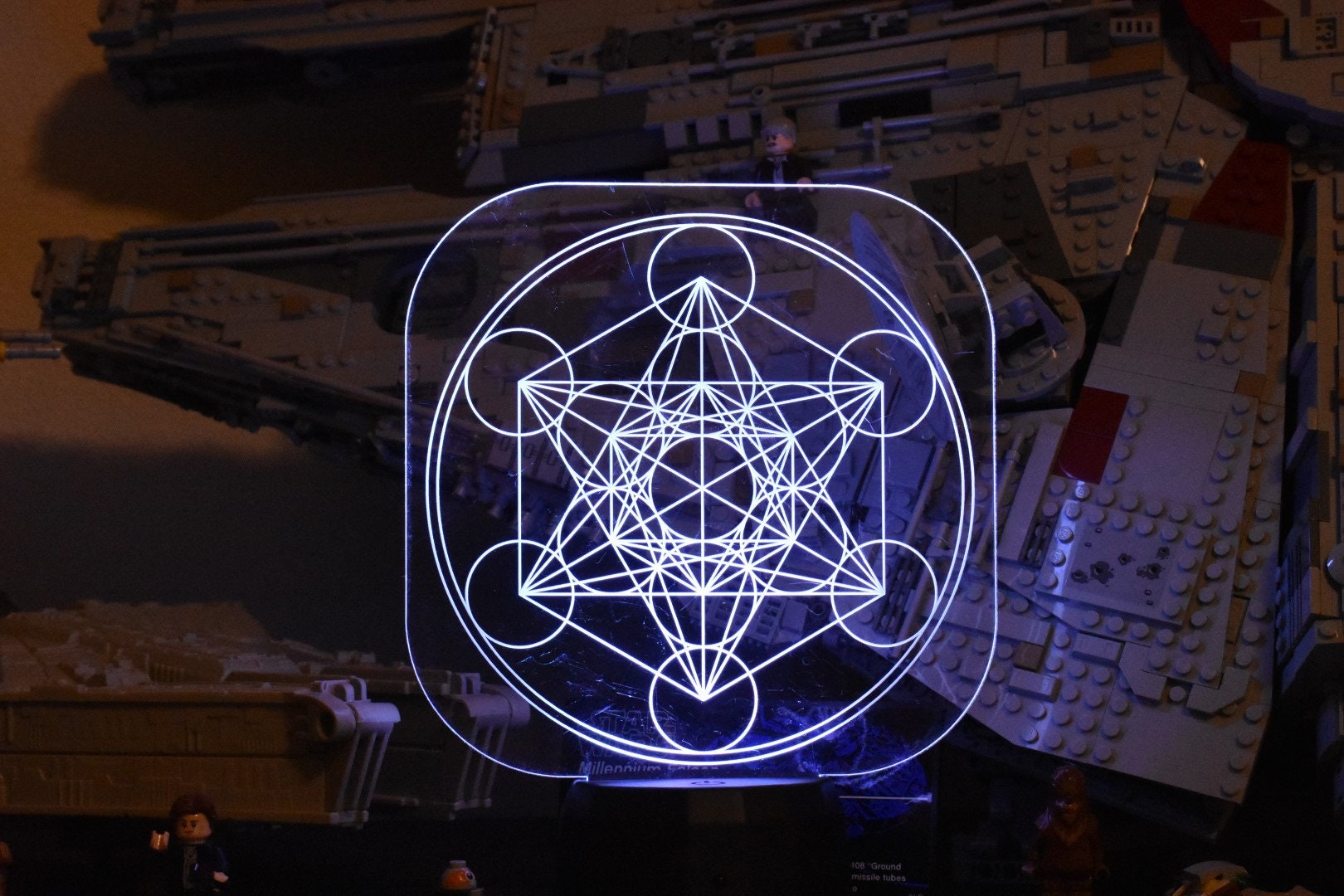 Metatron's Cube LED sign perfect as a gift.
