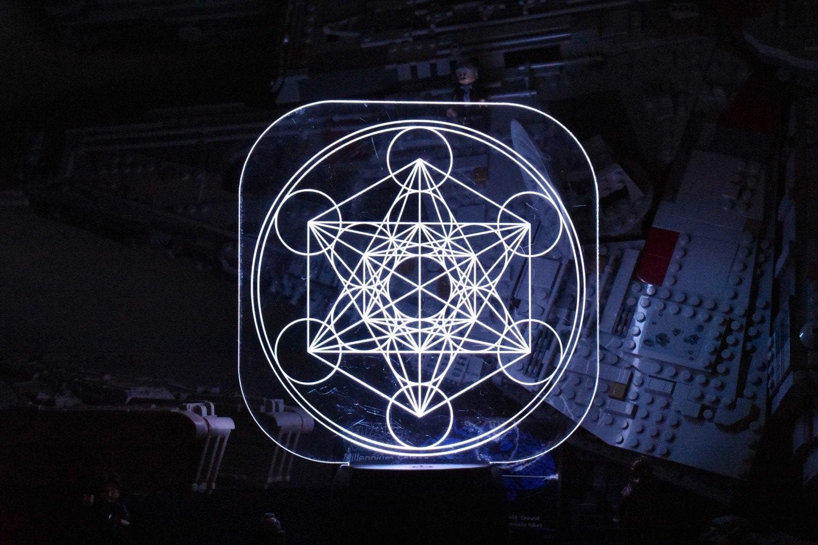 Metatron's Cube LED sign perfect as a gift.