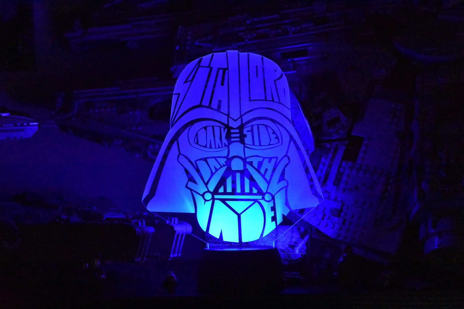 Darth Vader Word Cloud LED sign perfect as a gift for a board game geeks. Place in Man caves, bars, garages, desks.