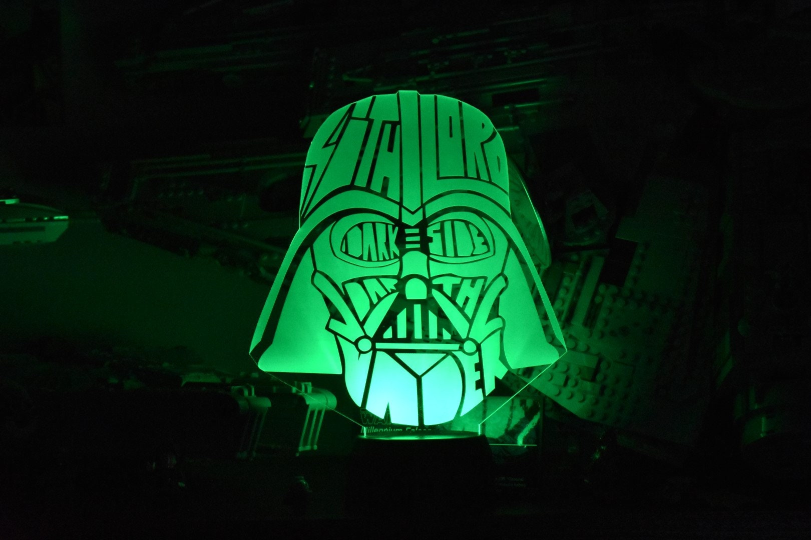 Darth Vader Word Cloud LED sign perfect as a gift for a board game geeks. Place in Man caves, bars, garages, desks.