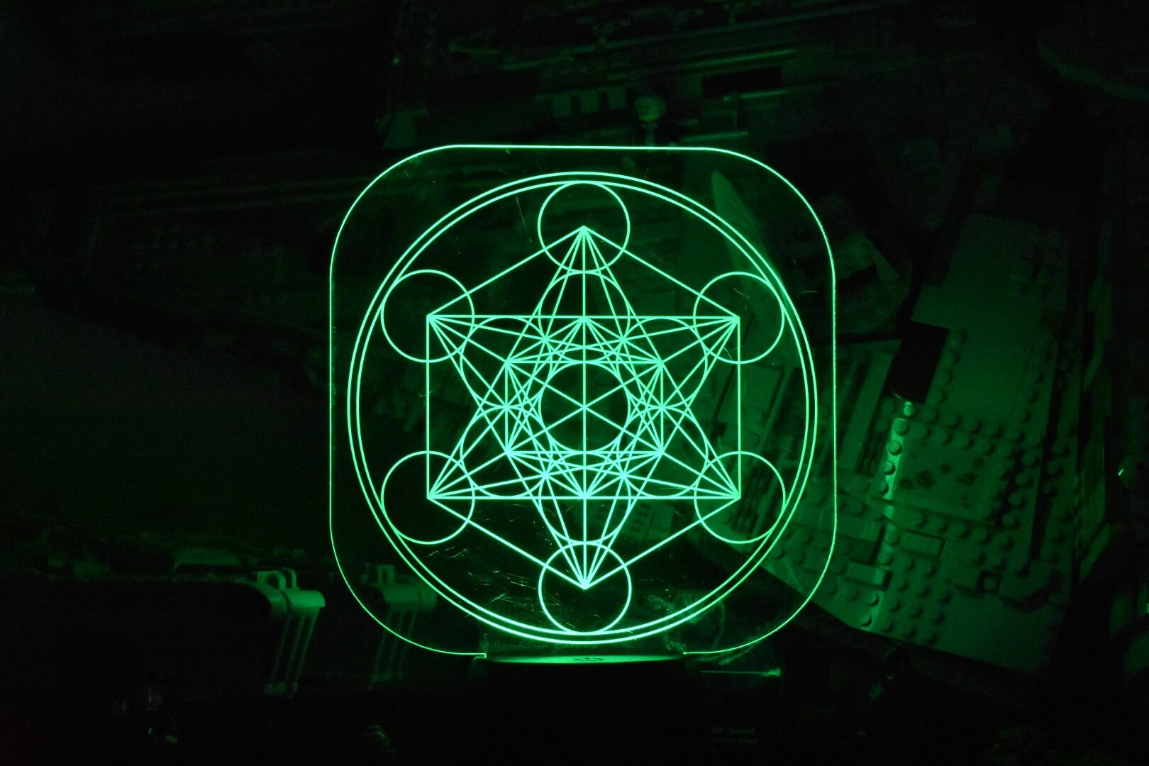 Metatron's Cube LED sign perfect as a gift.
