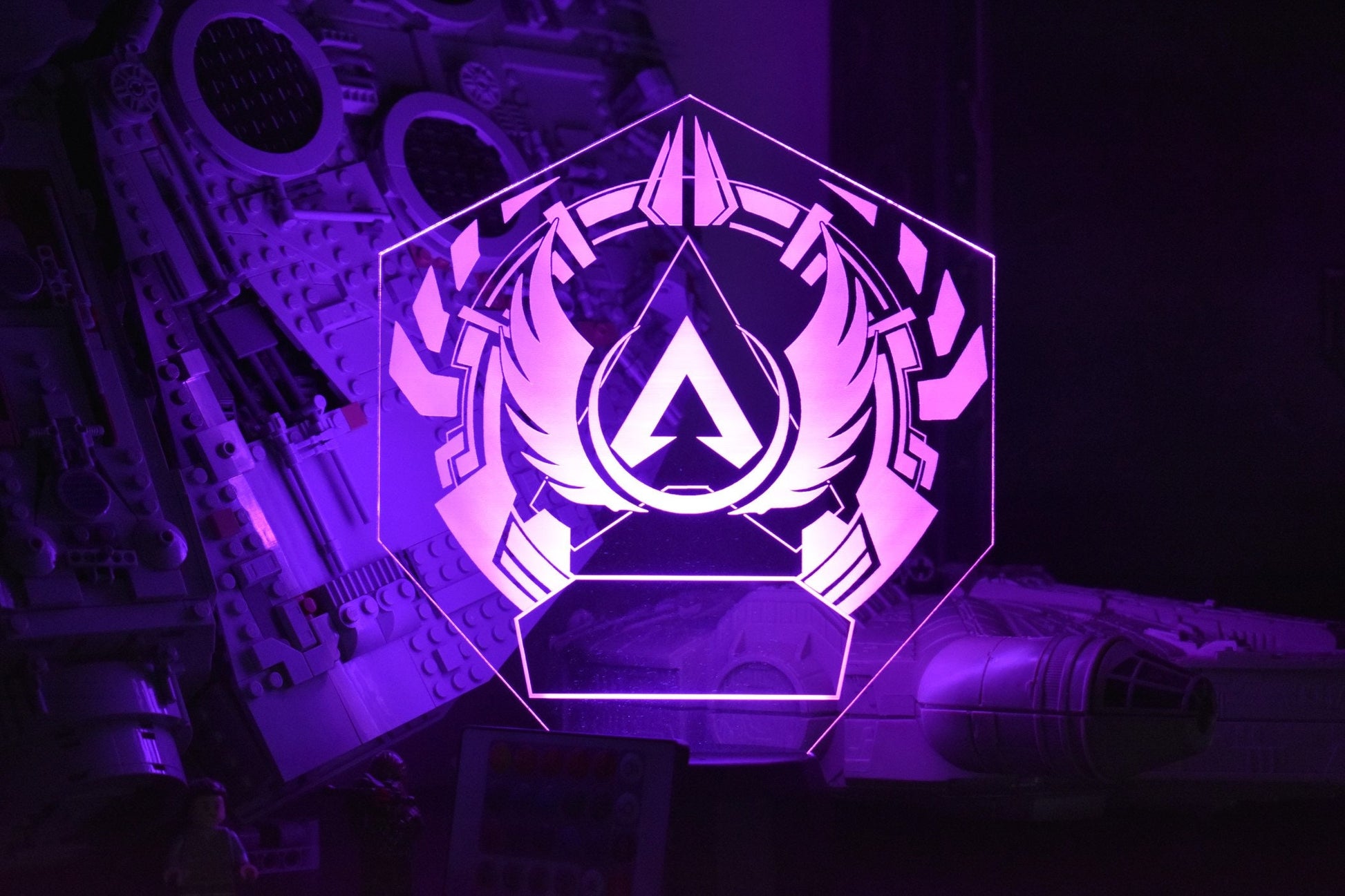 Personalized Master Rank Insignia w/ Username Added LED sign perfect as a gift for your Legend. Place in Man caves, bars, garages, desks.