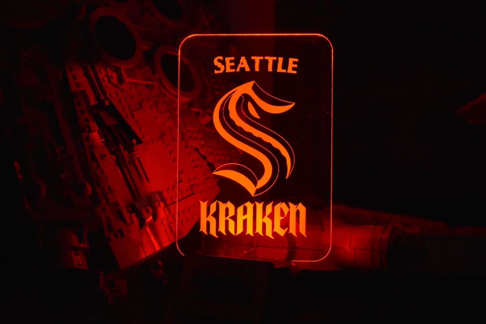 Seattle Kraken LED sign perfect as a gift for your Krakhead! Place in Man caves, bars, garages, desks, office, bedroom.
