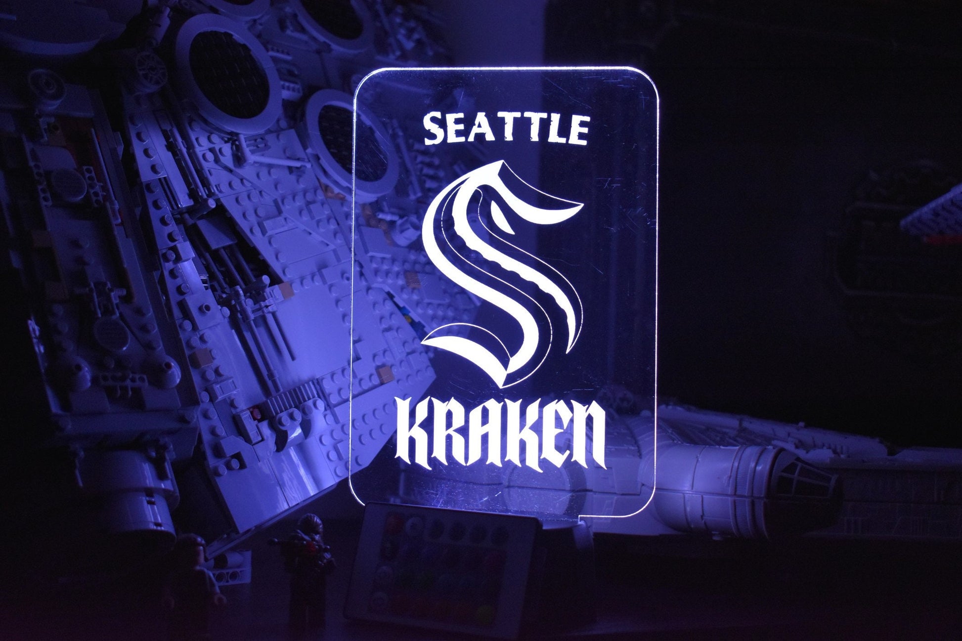 Seattle Kraken LED sign perfect as a gift for your Krakhead! Place in Man caves, bars, garages, desks, office, bedroom.