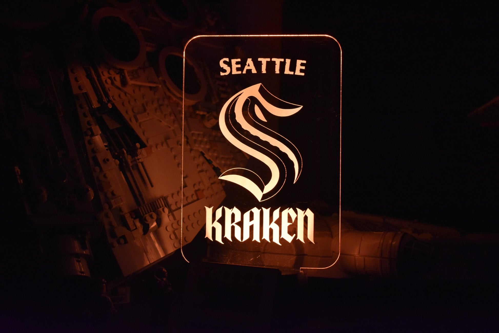 Seattle Kraken LED sign perfect as a gift for your Krakhead! Place in Man caves, bars, garages, desks, office, bedroom.