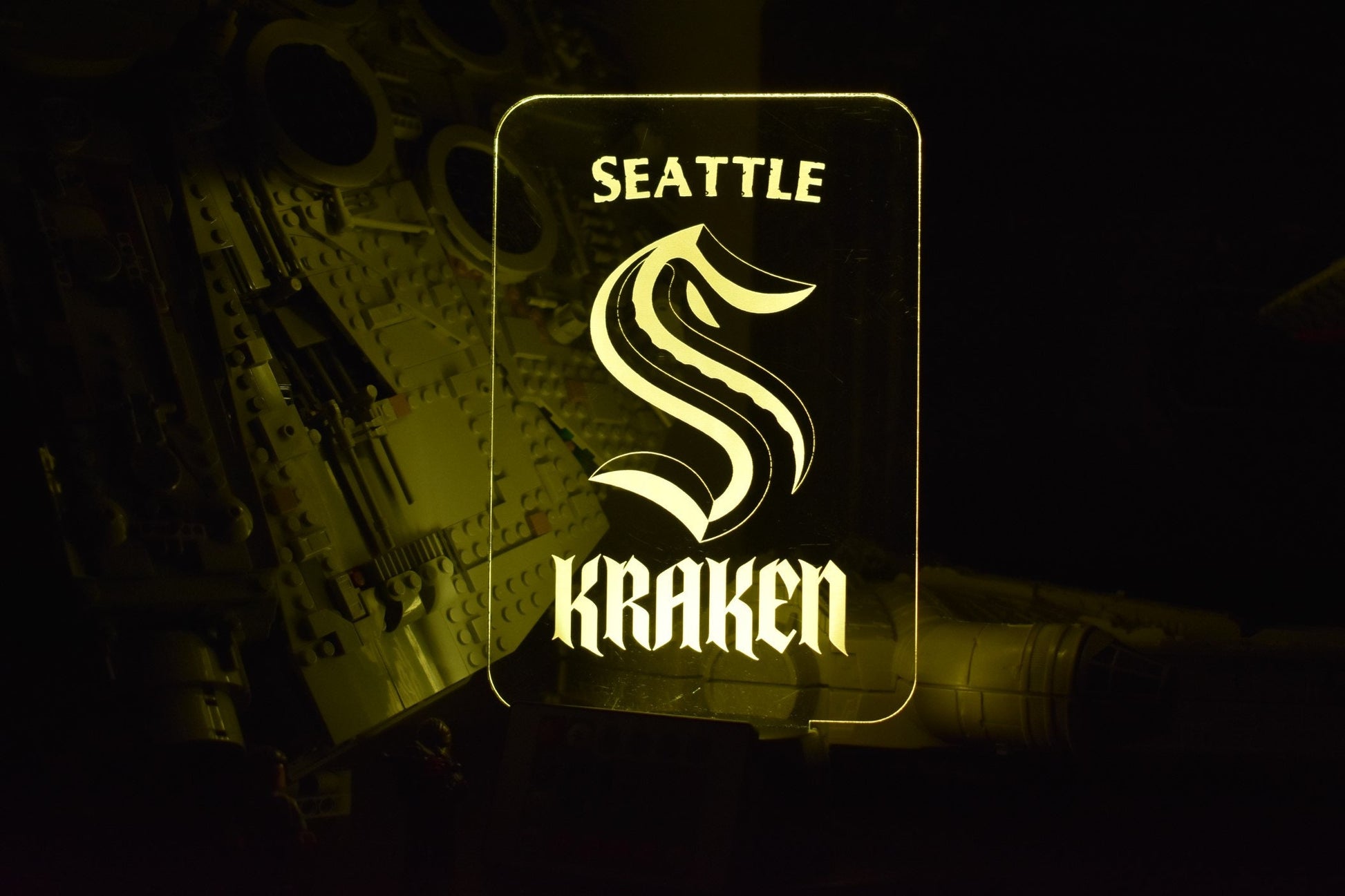 Seattle Kraken LED sign perfect as a gift for your Krakhead! Place in Man caves, bars, garages, desks, office, bedroom.