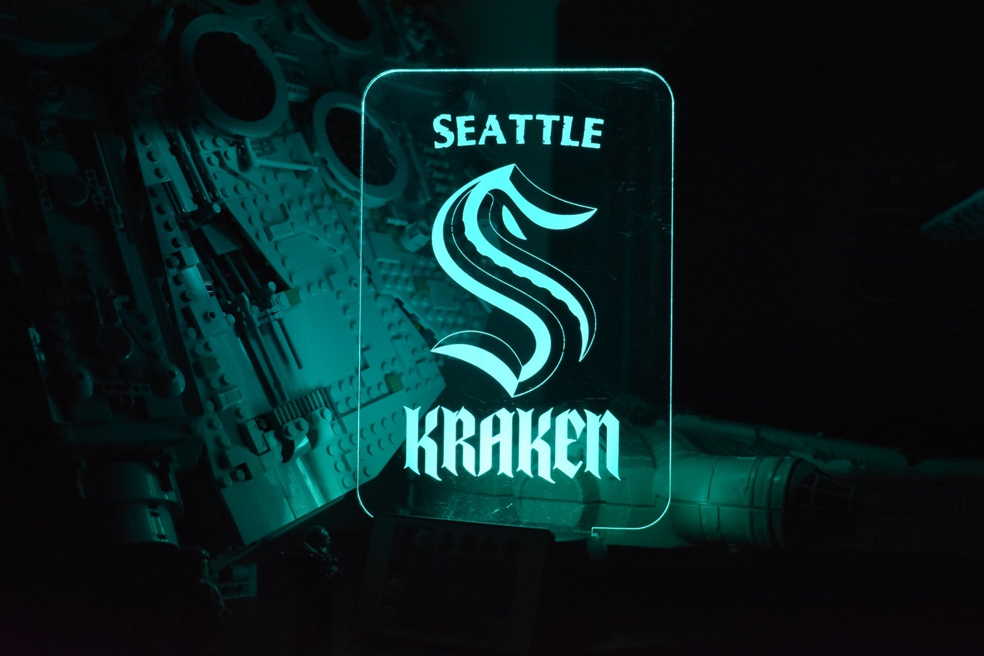 Seattle Kraken LED sign perfect as a gift for your Krakhead! Place in Man caves, bars, garages, desks, office, bedroom.