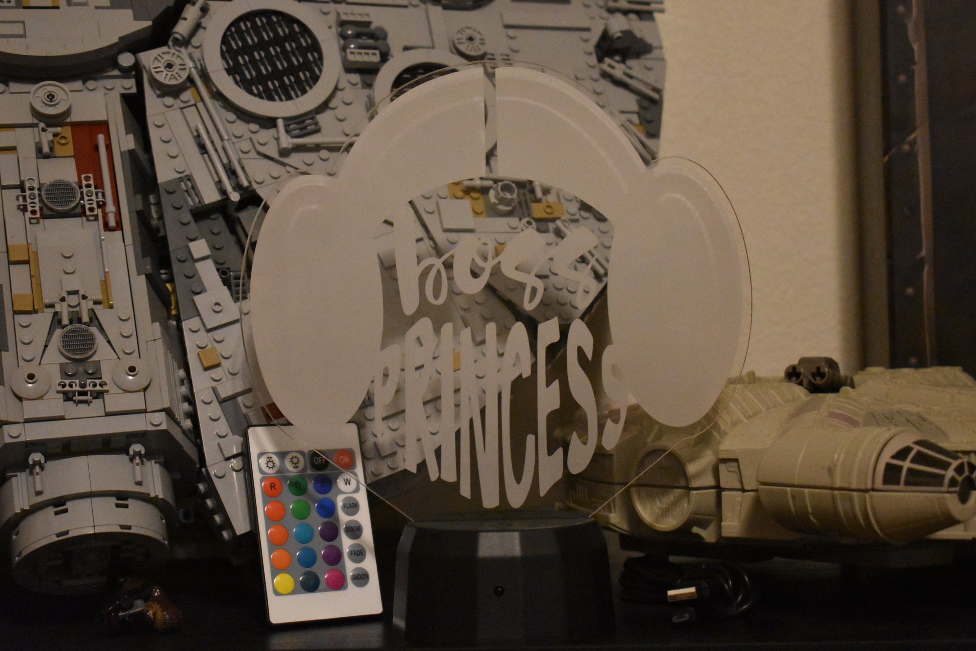 Boss Princess LED sign perfect as a gift for a board game geeks. Place in She Sheds, bars, garages, desks.