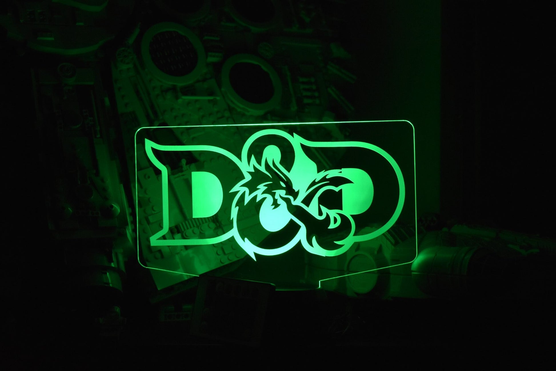 D&D LED sign perfect as a gift for your wizards and warriors, rouges and paladins. Place in Man caves, bars, garages, desks, game cave.