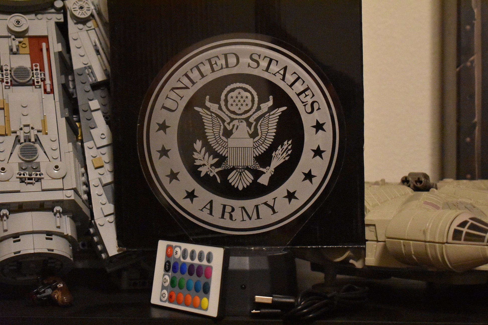 Army LED Lamp perfect as a gift for your Army Man. Place in Man caves, bars, garages, desks.