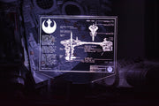 EF76 Nebulon-B escort frigate Plans LED sign perfect as a gift for a Star Wars geeks. Place in Man caves, bars, garages, desks, bed room.