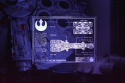 Tantive IV Corellian Corvette Plans LED sign perfect as a gift for a Star Wars geeks. Place in Man caves, bars, garages, desks.