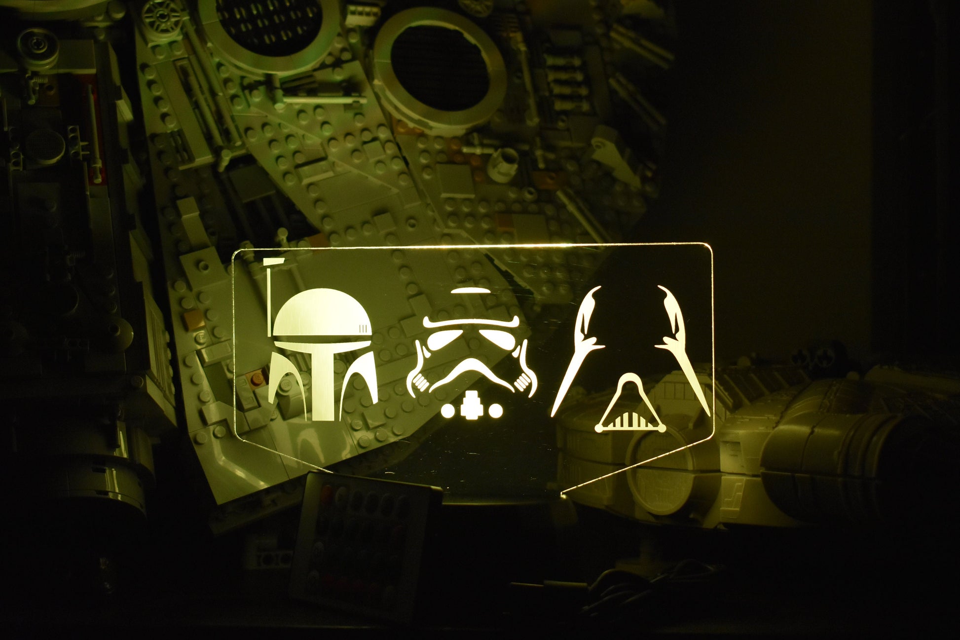 Imperial Helmets LED sign perfect as a gift for a Star Wars geeks. Place in Man caves, bars, garages, desks.