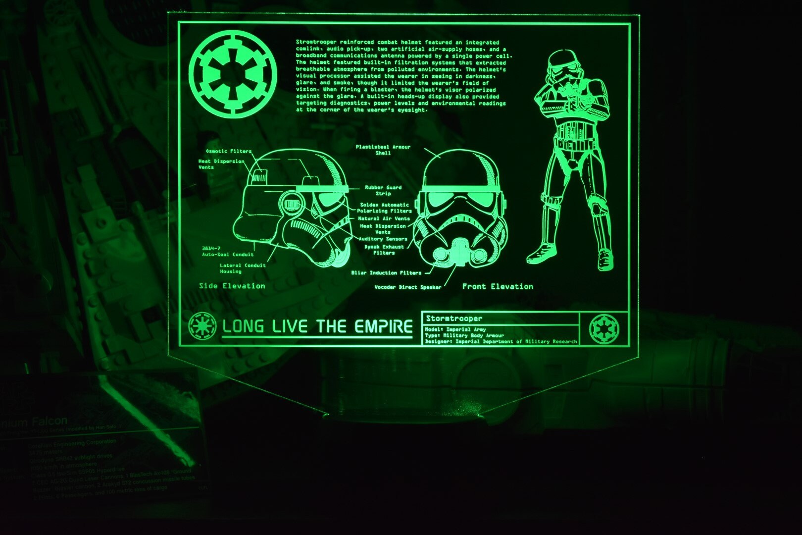 Stormtrooper Character Plans LED sign perfect as a gift for a Star Wars geeks. Place in Man caves, bars, garages, desks, bed room.
