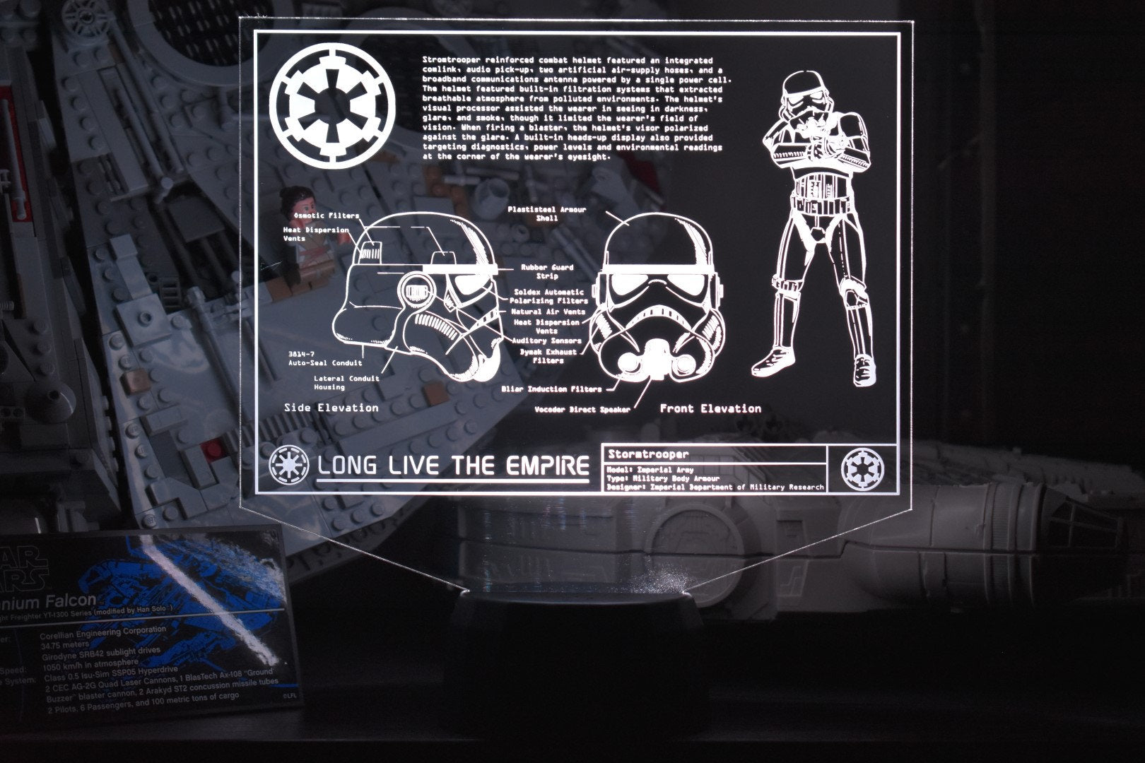 Stormtrooper Character Plans LED sign perfect as a gift for a Star Wars geeks. Place in Man caves, bars, garages, desks, bed room.