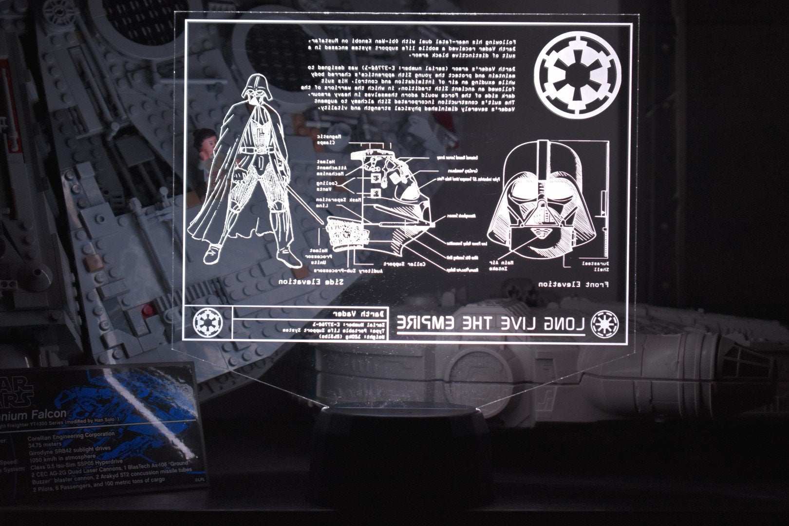 Darth Vader Character Plans LED sign perfect as a gift for a Star Wars geeks. Place in Man caves, bars, garages, desks, bed room.