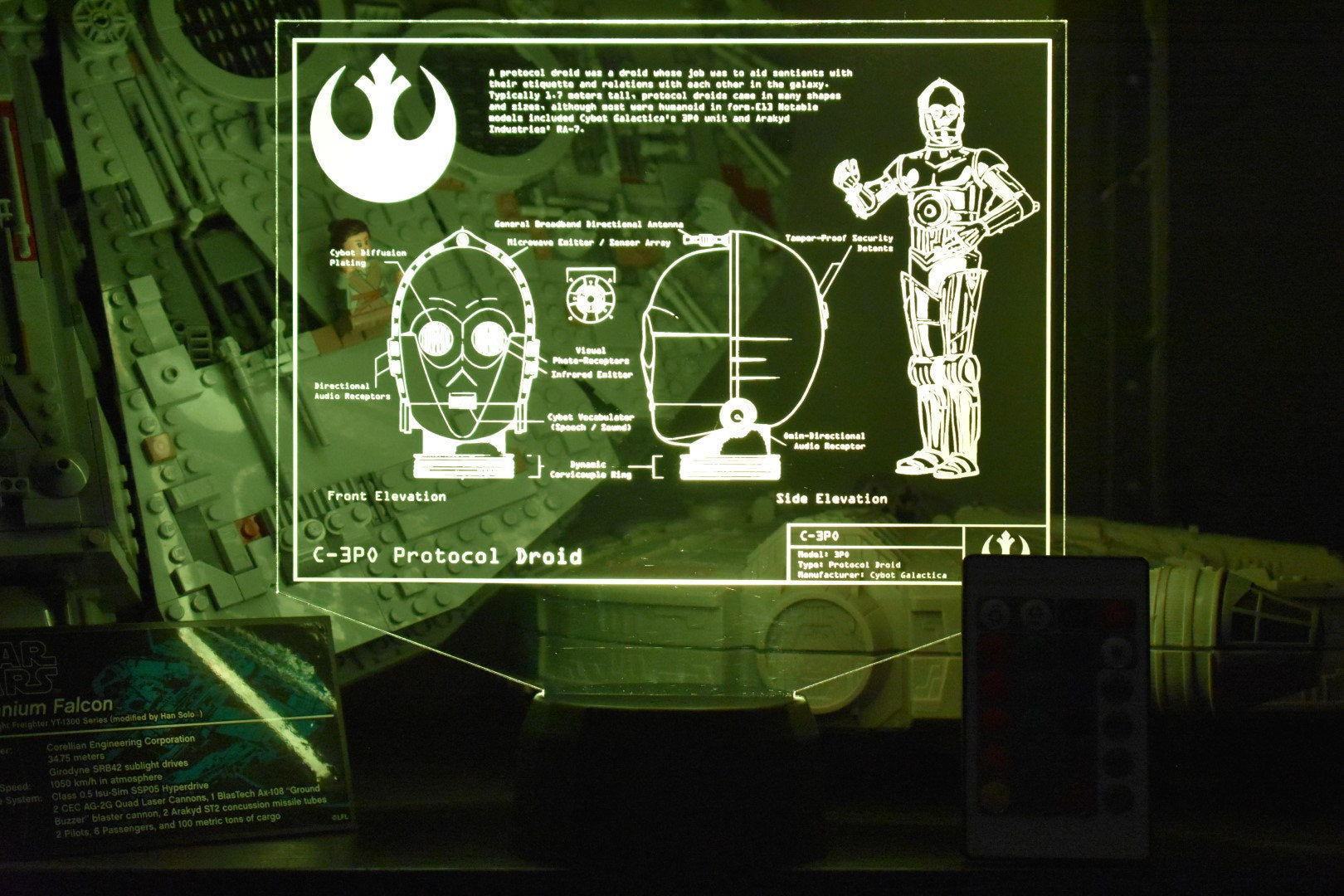 C3PO Character Plans LED sign perfect as a gift for a Star Wars geeks. Place in Man caves, bars, garages, desks, bed room.