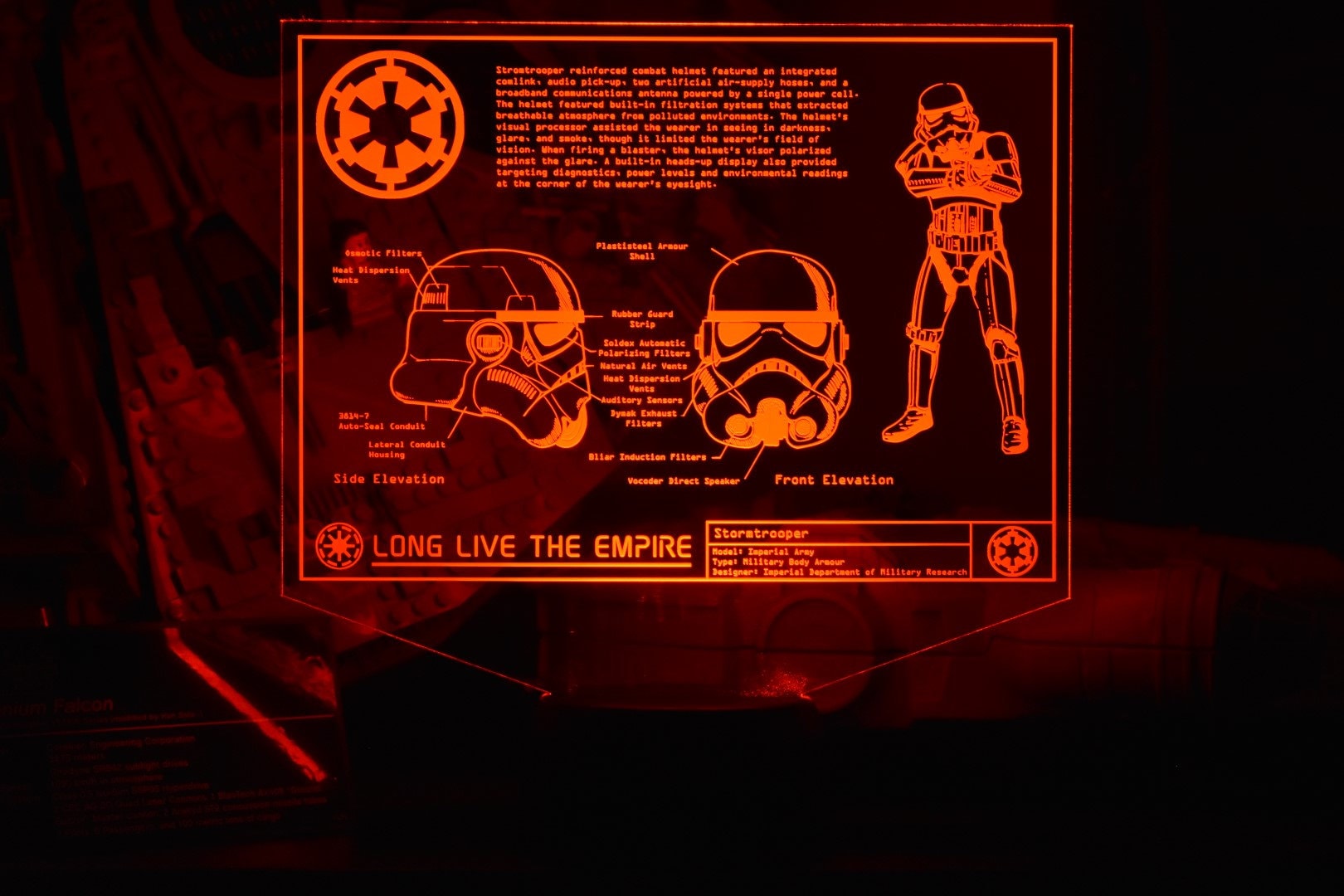 Stormtrooper Character Plans LED sign perfect as a gift for a Star Wars geeks. Place in Man caves, bars, garages, desks, bed room.