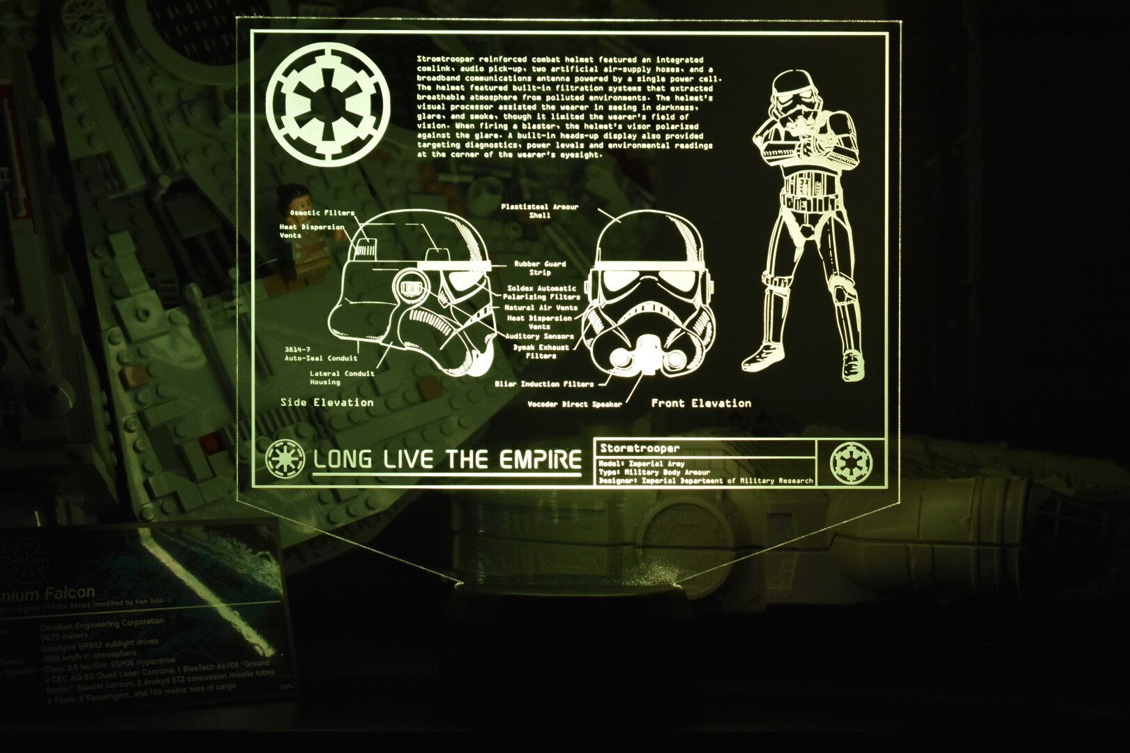 Stormtrooper Character Plans LED sign perfect as a gift for a Star Wars geeks. Place in Man caves, bars, garages, desks, bed room.