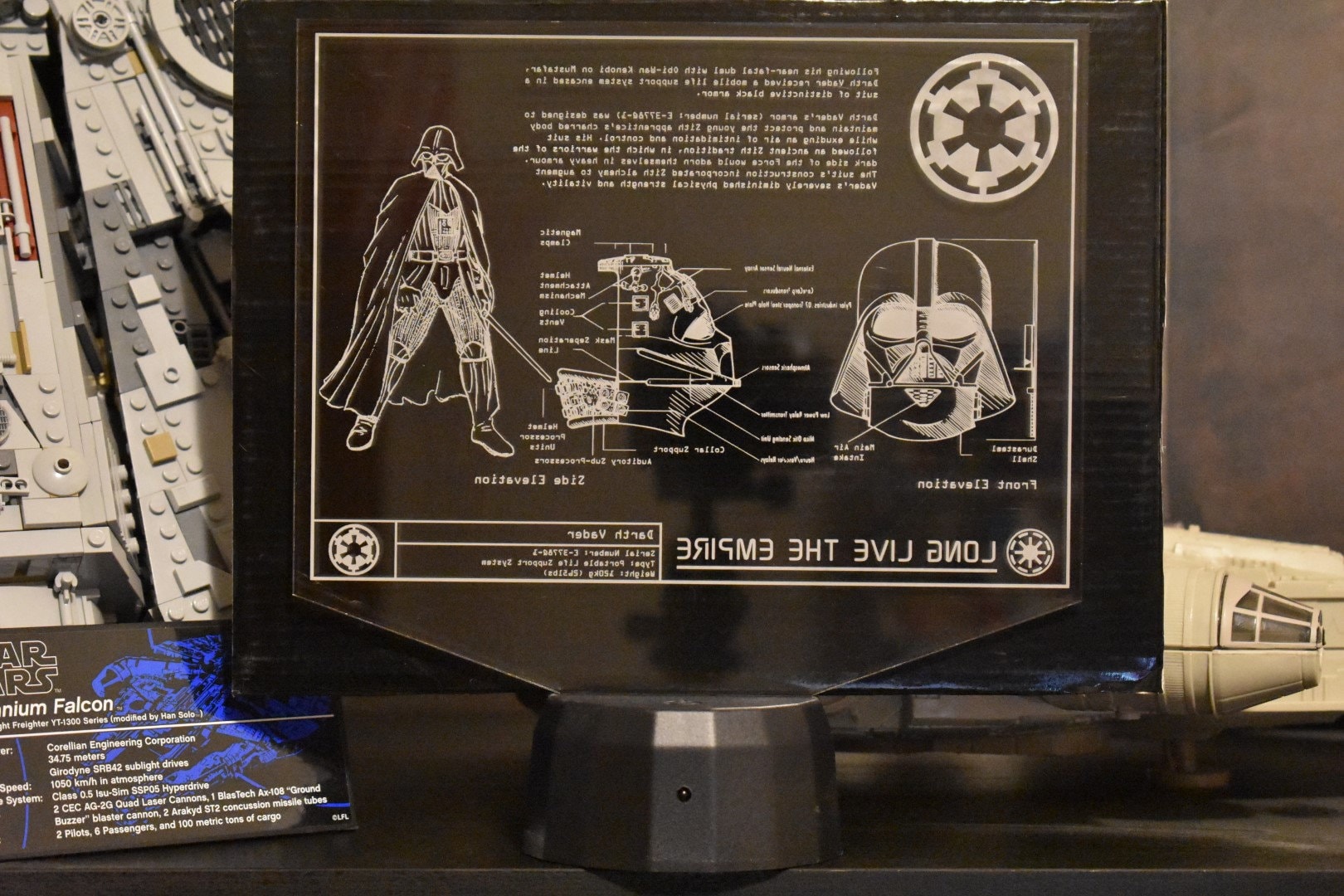 Darth Vader Character Plans LED sign perfect as a gift for a Star Wars geeks. Place in Man caves, bars, garages, desks, bed room.