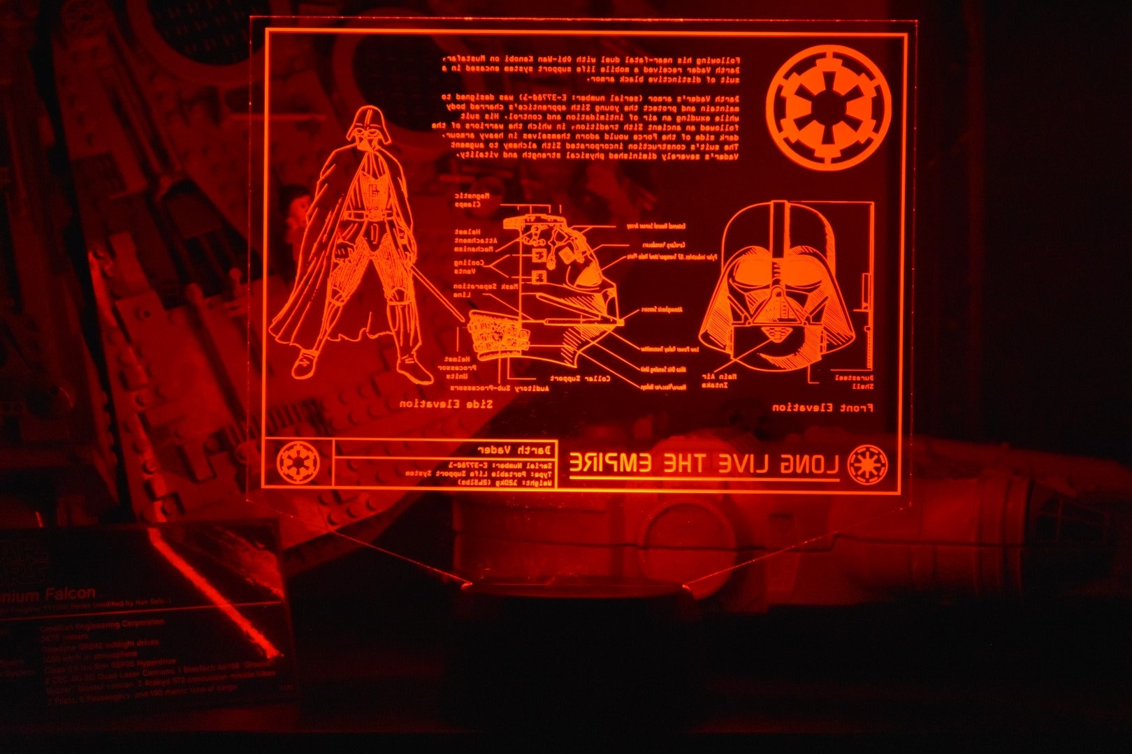 Darth Vader Character Plans LED sign perfect as a gift for a Star Wars geeks. Place in Man caves, bars, garages, desks, bed room.